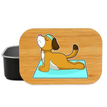 Dog Yoga Fitness Gymnastics - Lunch Box - black - Front