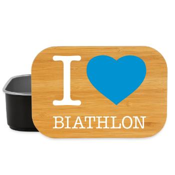 I LOVE BIATHLON - Lunch Box - black - Front