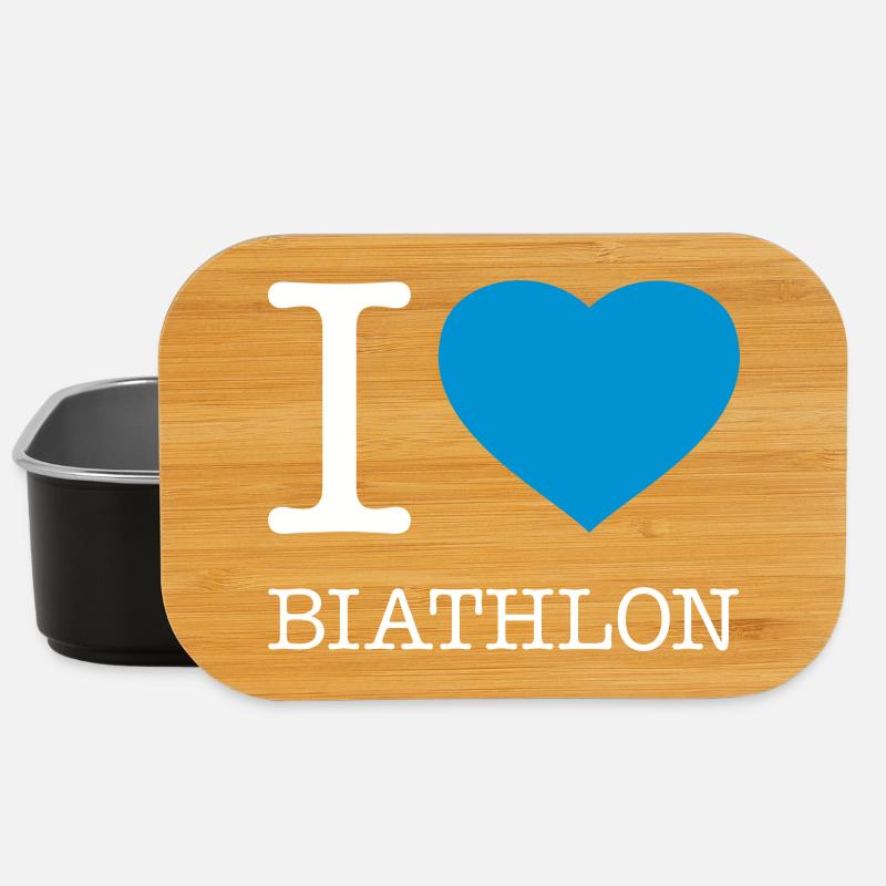 I LOVE BIATHLON - Lunch Box - Schwarz