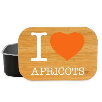 I LOVE APRICOTS Aprikosen - Lunch Box - black - Front