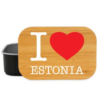 I LOVE ESTONIA Estland - Lunch Box - Schwarz - Vorne