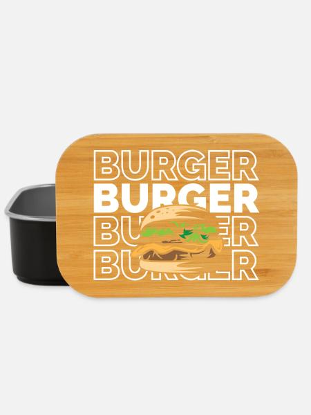 Burger Wiederholung Essen Illustration cheese icon - Lunch Box - Schwarz