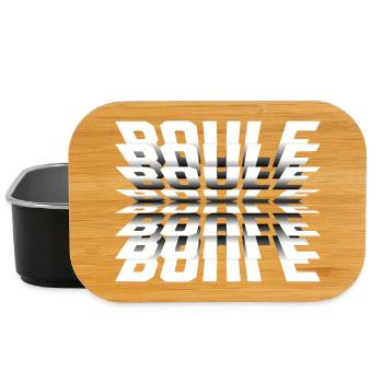 Boule Power ! Boule Outfit Boules Boules Pétanque - Boîte à goûter - noir - Devant