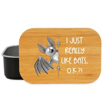 I Just Really Like Bats I Fledermaus Flughund - Lunch Box - Schwarz - Vorne
