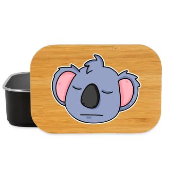Koala Head Animal Tired - Lunch Box - black - Front