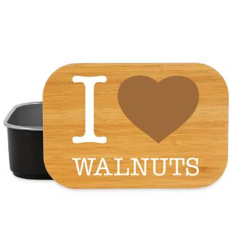 I LOVE WALNUTS - Lunch Box - Schwarz - Vorne