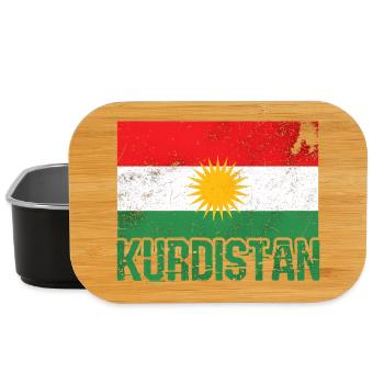 Kurdisches Friedenssymbol mit Kurdistan Kurden  - Lunch Box - Schwarz - Vorne