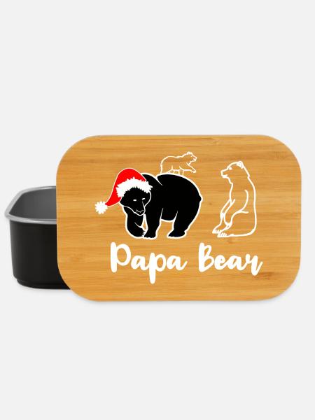 Papa Bear Cadeau Fierté et Tendresse - Boîte à goûter - noir