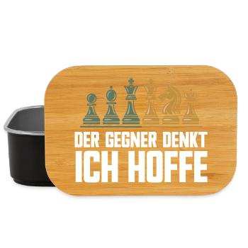 Lustiges Schachspiel Schach Design Schachfiguren - Lunch Box - Schwarz - Vorne