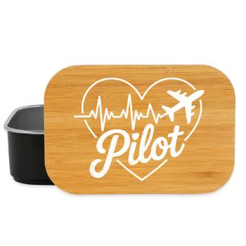 Pilot Herz Herzschlag Design - Lunch Box - Schwarz - Vorne