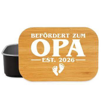 Promu au rang de grand-père 2026 Annoncer la grossesse - Boîte à goûter - noir - Devant