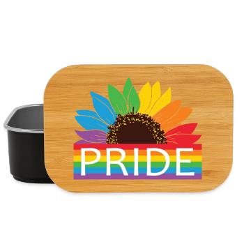 Pride Sunflower Rainbow - Lunch Box - black - Front