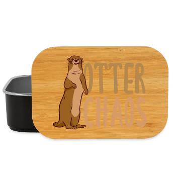 Pun Seeotter Cartoon - Lunch Box - Schwarz - Vorne