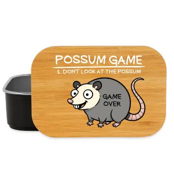 Possum Game Don't Look at the Possum Funny P - Lunch Box - black - Front
