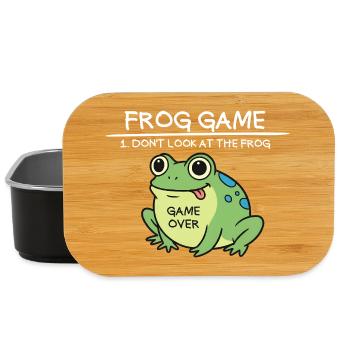Jeu de grenouille Ne regardez pas la grenouille drôle fr - Boîte à goûter - noir - Devant