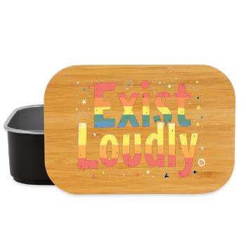 Exist Loudly – Colorful Pride Empowerment - Lunch Box - black - Front