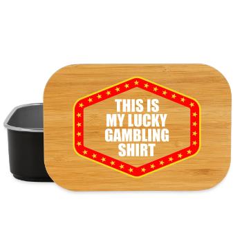 Lucky gambling Casino Glücksspiel Lustiger Spieler - Lunch Box - Schwarz - Vorne