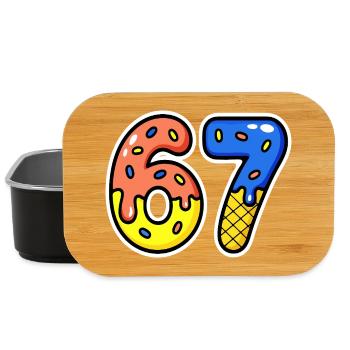 Sixty-seven, 67, 6, 7 - Lunch Box - black - Front
