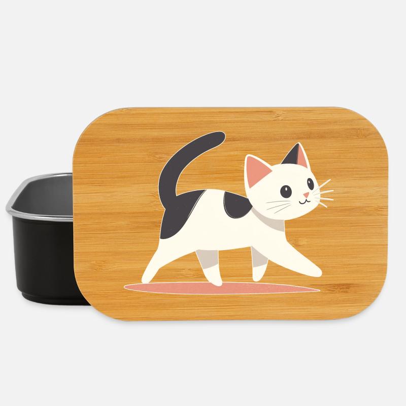 Katze - Lunch Box - Schwarz