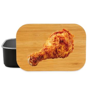 Fried Chicken Wing Fast Food - Lunch Box - black - Front