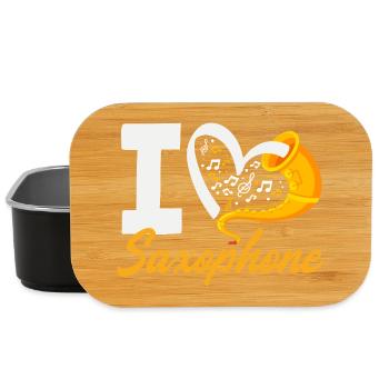 I Love Saxophone Orchestra Bandmitglied - Lunch Box - Schwarz - Vorne