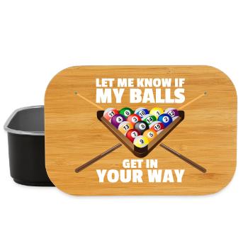 Let me know funny billiards billiards player - Lunch Box - black - Front