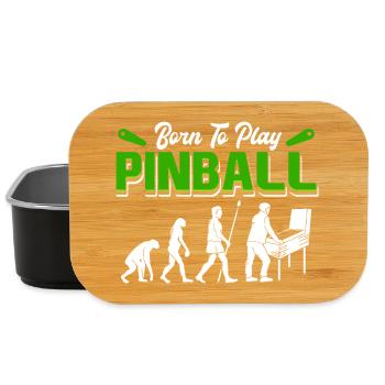 Born to Play Pinball Retro Evolution Arcade Design - Lunch Box - Schwarz - Vorne