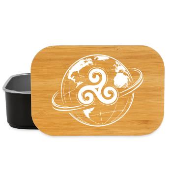 Bretonischer Triskel Globe Keltische Bretagne - Lunch Box - Schwarz - Vorne