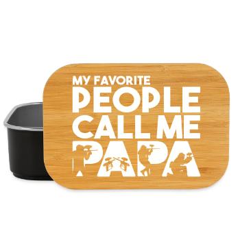 Meine Lieblingsleute nennen mich Papa Paintball Dad - Lunch Box - Schwarz - Vorne