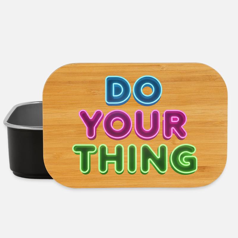 Do Your Thing Neon Schriftzug - Lunch Box - Schwarz