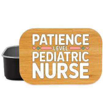 Pediatric Nurse Patience Level Pediatric Nursing - Lunch Box - black - Front