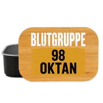 Blood Type 98 Octane - Gasoline Design - Lunch Box - black - Front