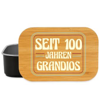 100 Jahre alt Geburtstag 100. Geburtstag - Lunch Box - Schwarz - Vorne