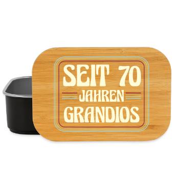 70 Jahre alt Geburtstag 70. Geburtstag - Lunch Box - Schwarz - Vorne