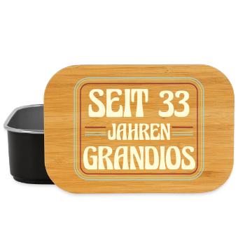 33 years old Birthday 33rd birthday - Lunch Box - black - Front