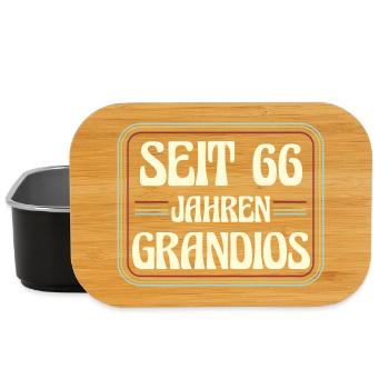 66 years old Birthday 66th birthday - Lunch Box - black - Front