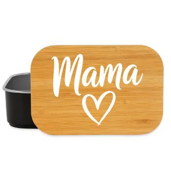 Script de Mama Love avec motif de cœur - Boîte à goûter - noir - Devant