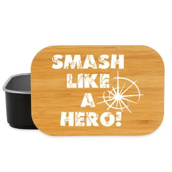 Smash like a Hero! - Gamer design in white - Lunch Box - black - Front
