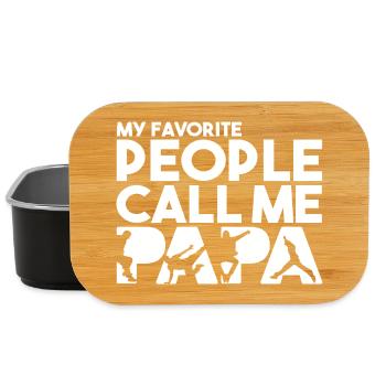 Mes personnes préférées m’appellent papa de parkour - Boîte à goûter - noir - Devant
