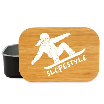 Slopestyle Snowboard Action Geschenk - Lunch Box - Schwarz - Vorne