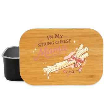 In My String Cheese Mama Era – Lustiges Mama-Shirt - Lunch Box - Schwarz - Vorne