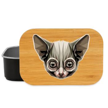 Galago Buisson Bébé Singe Galagos Singe Mignon Galago - Boîte à goûter - noir - Devant