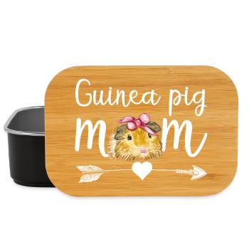 Guinea Pig Mom Cute Pet Lover Shirt - Lunch Box - black - Front