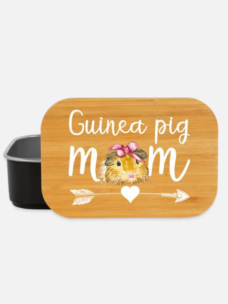 Meerschweinchen-Mama süßes Haustier-Liebhaber-Shirt - Lunch Box - Schwarz