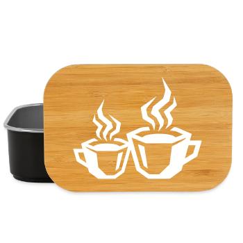 kaffee symbol coffee - Lunch Box - Schwarz - Vorne