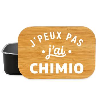 J'peux pas j'ai chimio - Boîte à goûter - noir - Devant