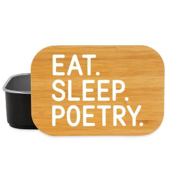 Eat Sleep Poesie Tee - Lunch Box - Schwarz - Vorne
