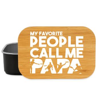 Meine Lieblingsleute nennen mich Papa Frisbee Dad - Lunch Box - Schwarz - Vorne
