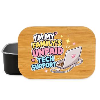 Family Tech Support Unpaid - Lunch Box - black - Front