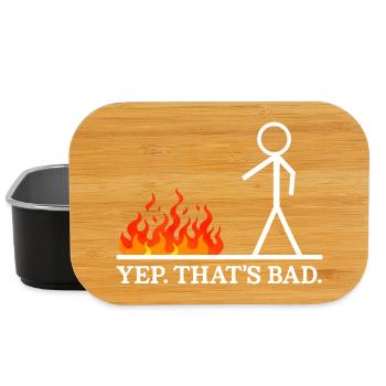 Yep That's Bad Stick Figure Humor Jokes Sarcastic - Lunch Box - Schwarz - Vorne